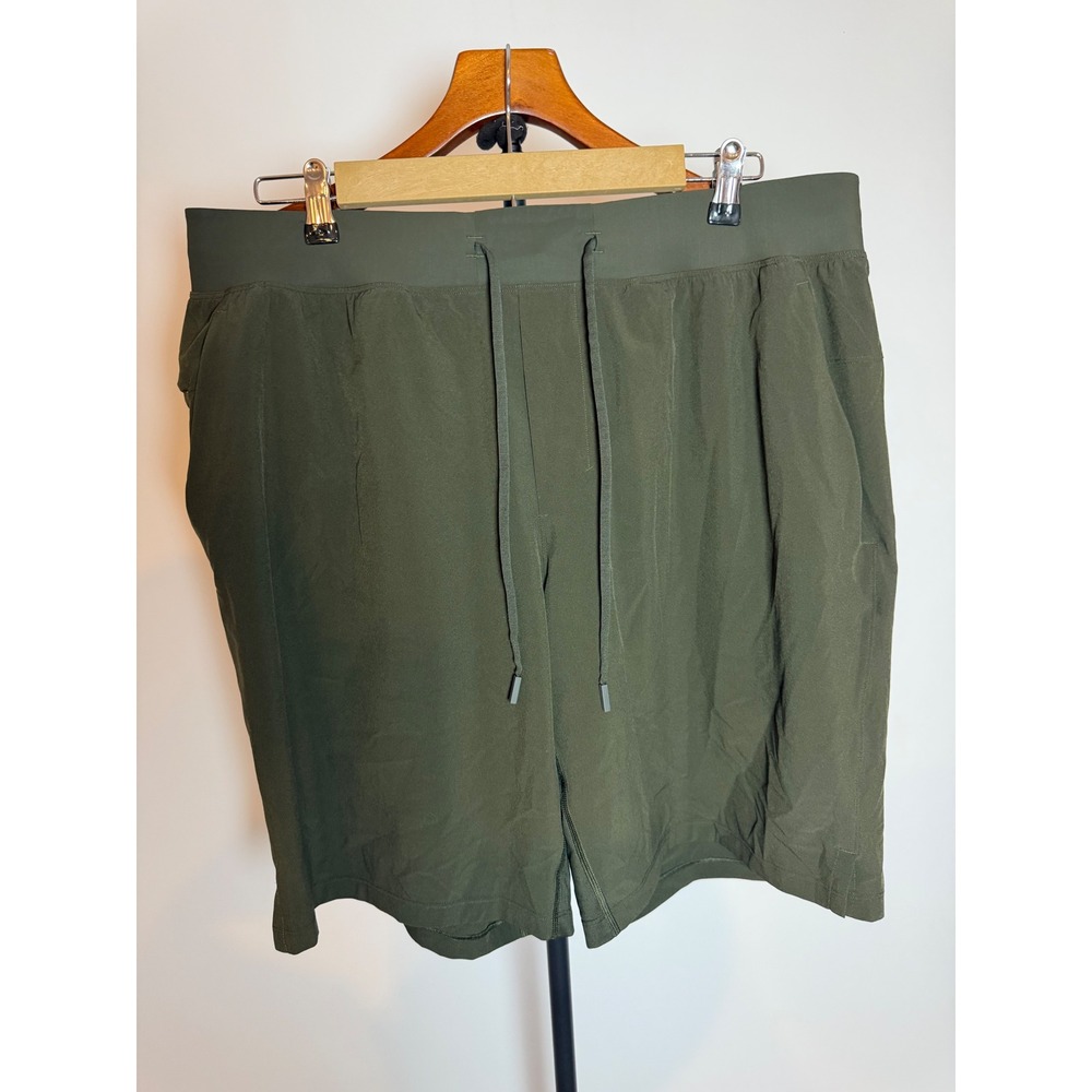 Lululemon Pace Breaker Lined Shorts Mens XXL Olive Green Athletic Running